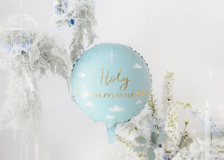 PartyDeco, balon foliowy, Holy Communion, 45 cm