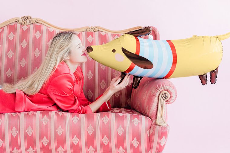 PartyDeco, balon foliowy Jamnik, 96-58 cm, mix, 1 szt.