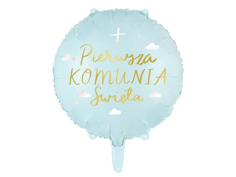 PartyDeco, balon foliowy, Komunia Święta, 45 cm
