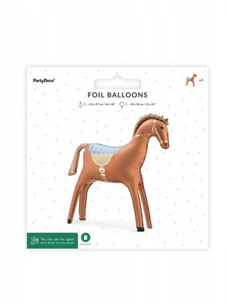 PartyDeco, balon foliowy, Koń, 112-97 cm, 1 szt.