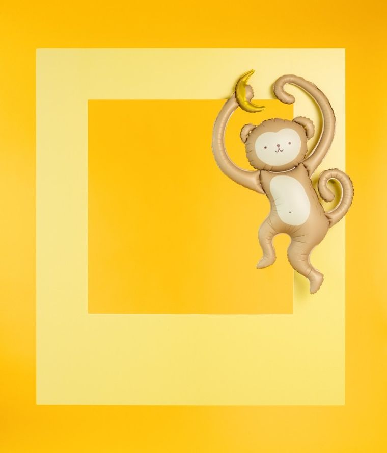 PartyDeco, balon foliowy, małpka, 51-88 cm