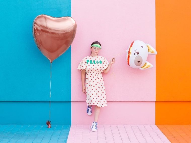 PartyDeco, balon foliowy, serce, 72-73 cm, różowe złoto