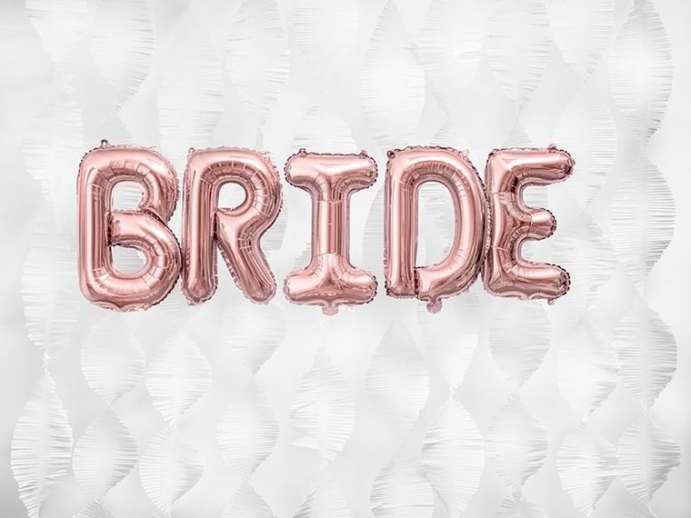 PartyDeco, balon foliowy, w kształcie litery I, 35 cm, różowe złoto