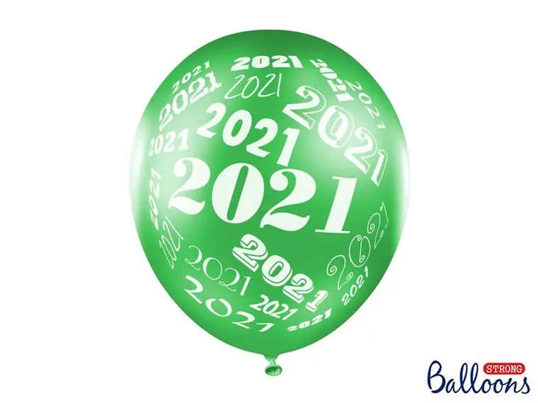 PartyDeco, balony, 2021, metallic, 30 cm, 6 szt.