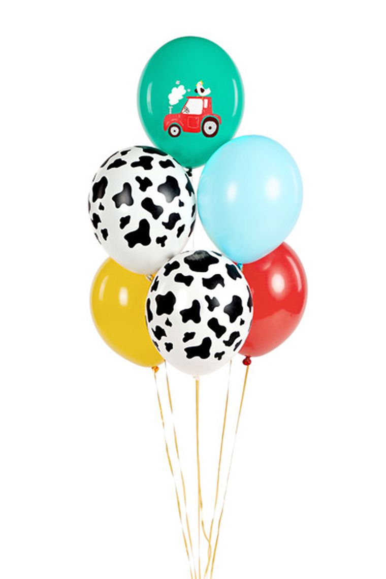 PartyDeco, balony 30 cm, Farma, mix, 50 szt.