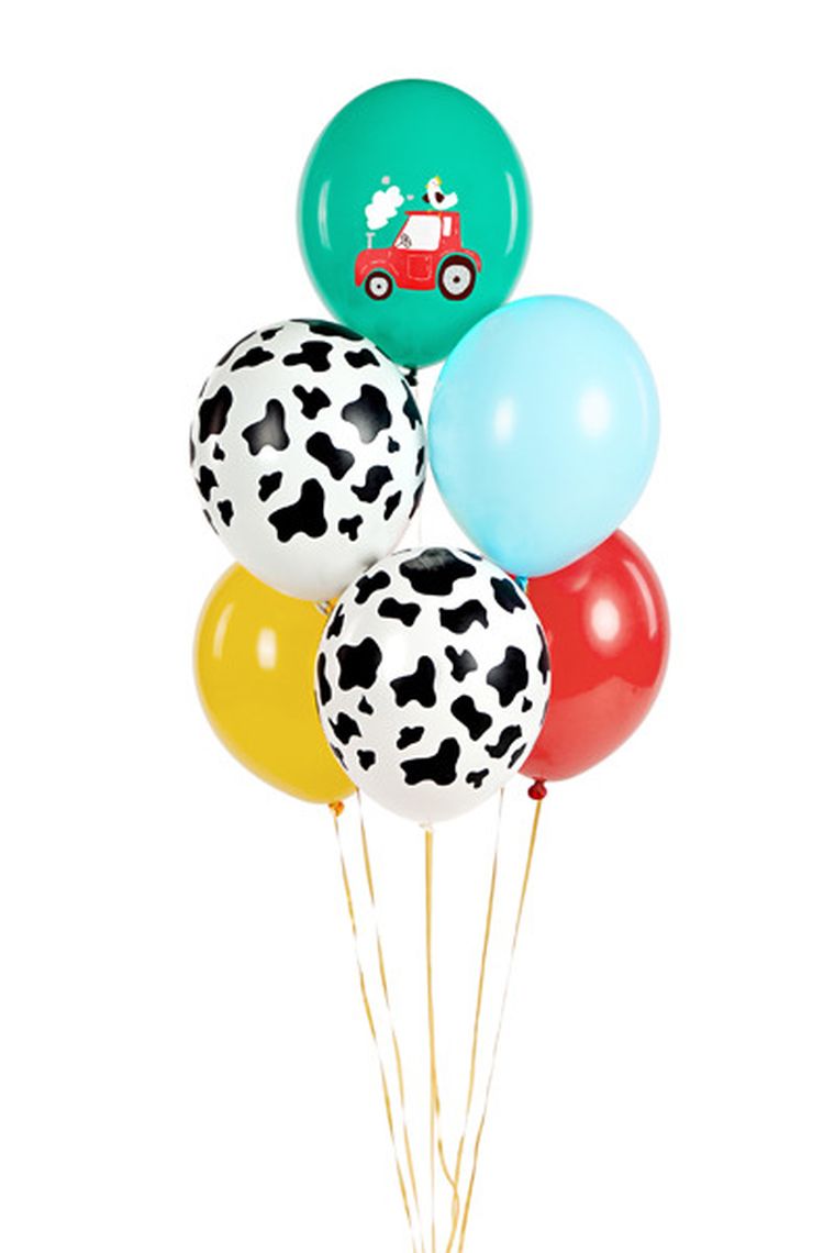 PartyDeco, balony 30 cm, Farma, mix, 6 szt.