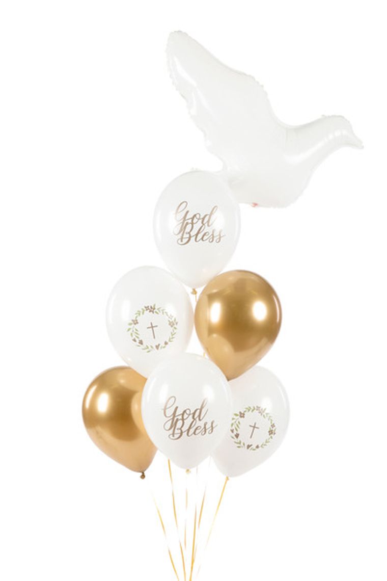 PartyDeco, balony 30 cm, God Bless, mix, 6 szt.