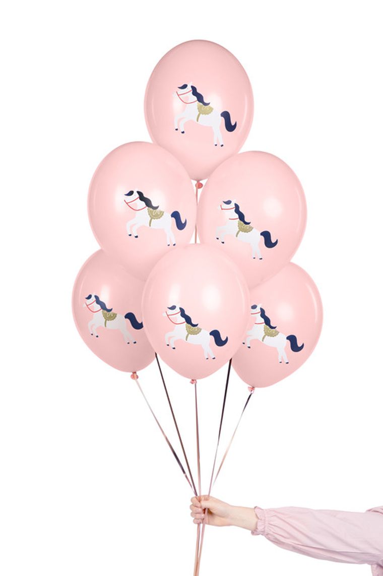 PartyDeco, balony 30 cm, Konik, Pastel Pale Pink, 50 szt.