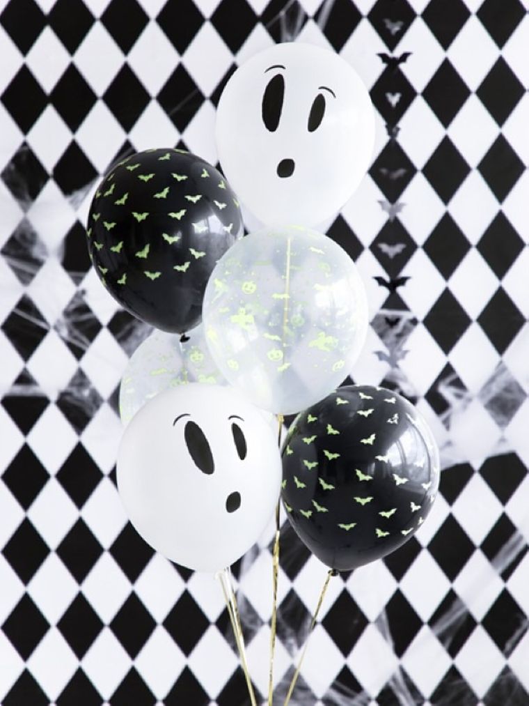 PartyDeco, balony UV, 27 cm, Boo!, 3 szt.