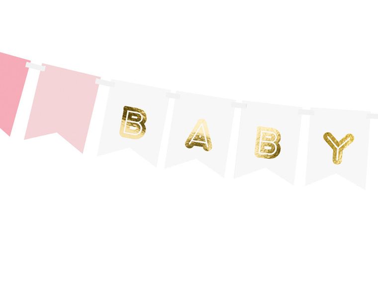 PartyDeco, baner Baby Girl, mix, 15-175 cm