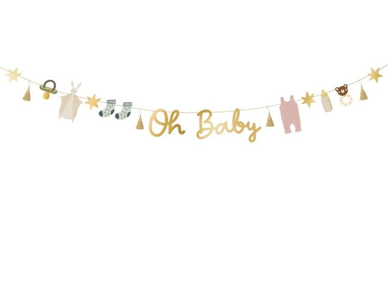 PartyDeco, baner, oh baby, 2,5m