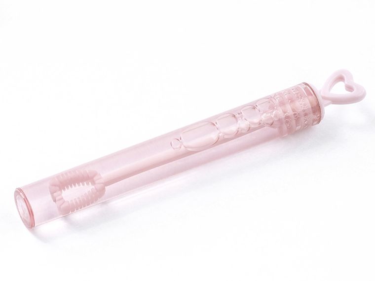 PartyDeco, bańki mydlane na wesele lub ślub, serduszko, różowy, 48 szt.