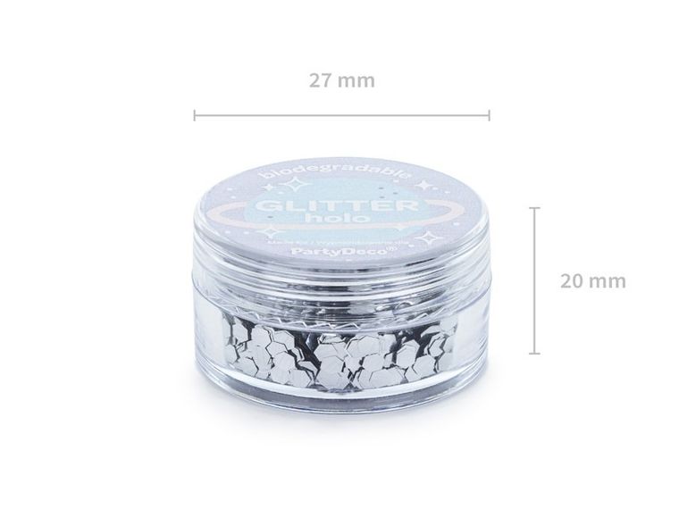 PartyDeco, brokat do twarzy i ciała, holograficzny, 3g