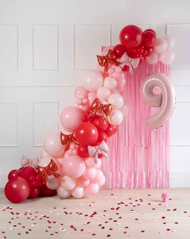 PartyDeco, ciężarki do balonów, foliowy, jasny różowy, 4 szt.