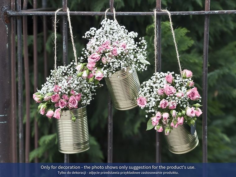 PartyDeco, dekoracje weselne na samochód, puszki dekoracyjne, złoty, 10-7 cm, 5 szt.