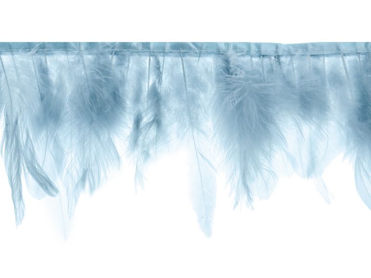 PartyDeco, dekoracyjna girlanda z piór, jasny mglisty niebieski, 1 m