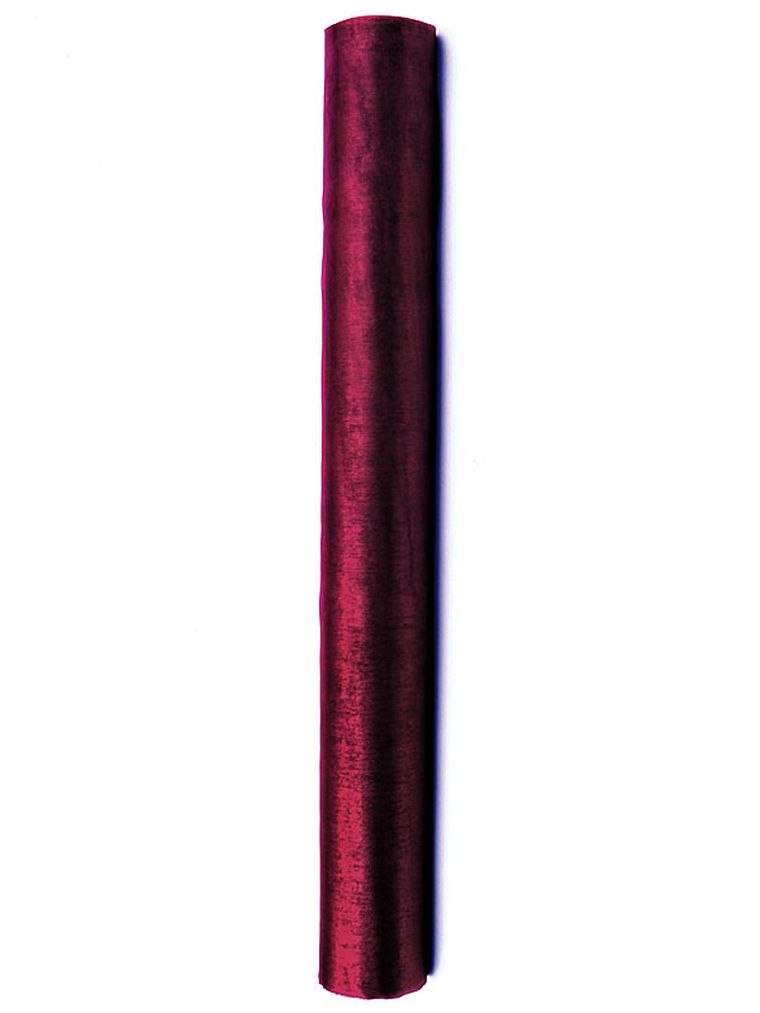 PartyDeco, dekoracyjna organza gładka, bordowa, 0,36-9 m