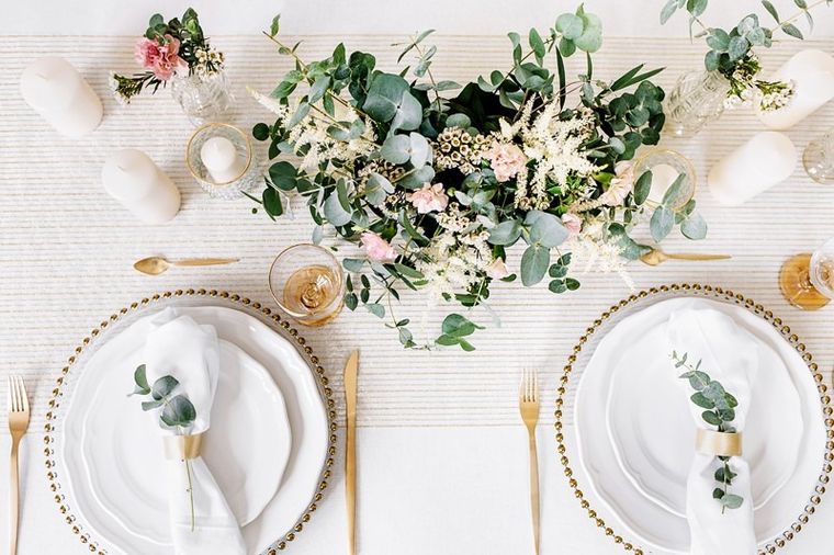 PartyDeco, dekoracyjna organza z nadrukiem, biała, 0,48-9 m