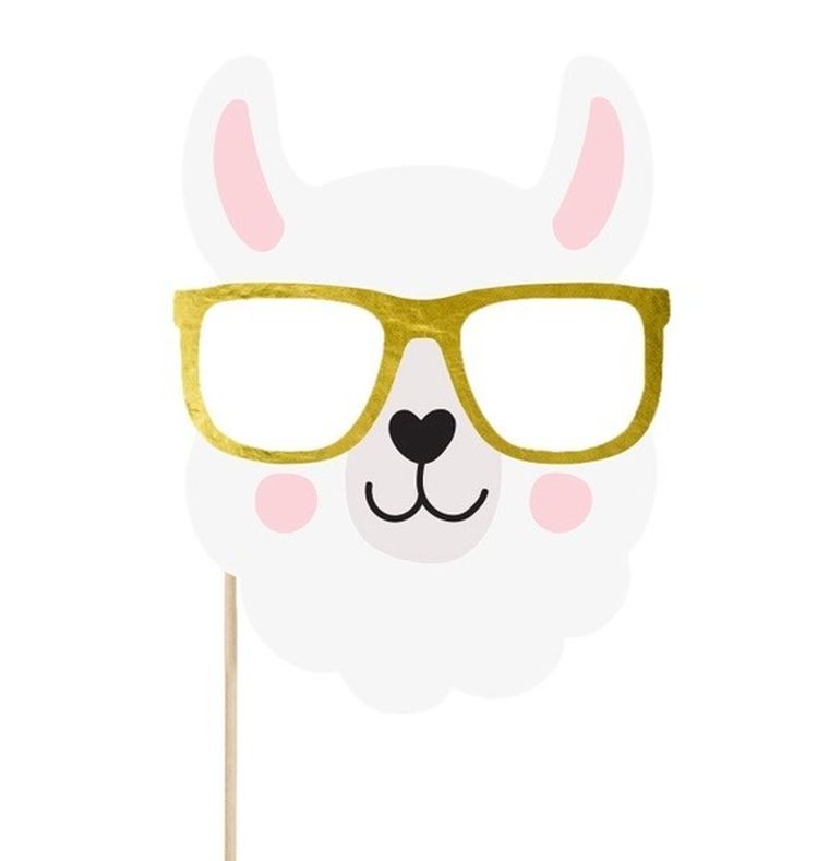 PartyDeco, gadżety do zdjęć, lama, 5 szt.