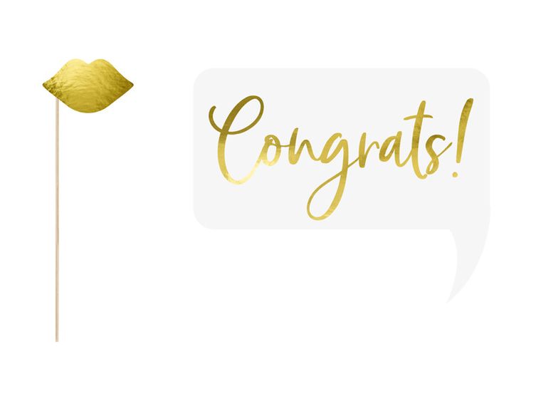 PartyDeco, gadżety do zdjęć na ślub, mix, 10 szt.