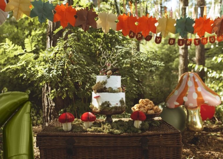 PartyDeco, girlanda bibułowa, liście, 3m