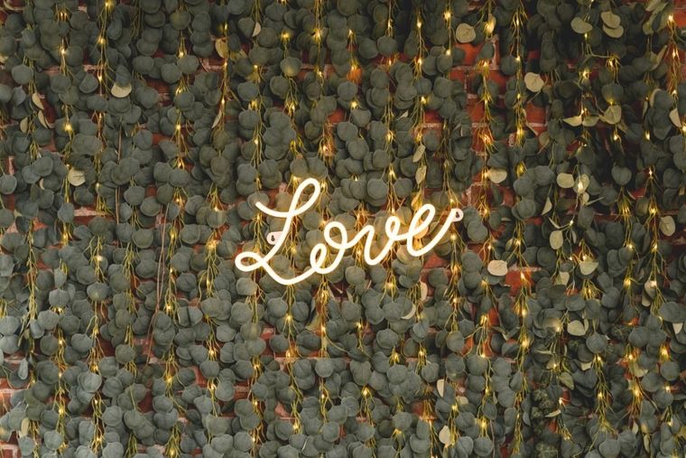 PartyDeco, girlanda, eukaliptus, LED, 2m