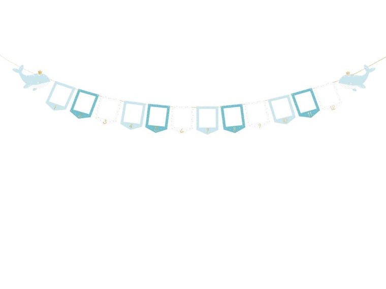 PartyDeco, girlanda na zdjęcia, wieloryb, 10,5-15 cm