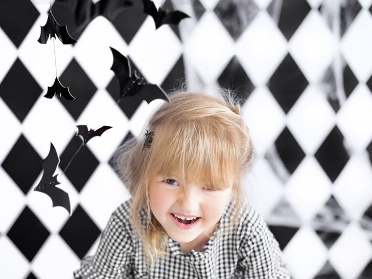 PartyDeco, girlanda, nietoperze, czarny, 1.5 m