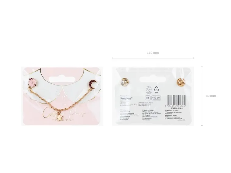 PartyDeco, kryształowa kula, przypinka na kołnierzyk