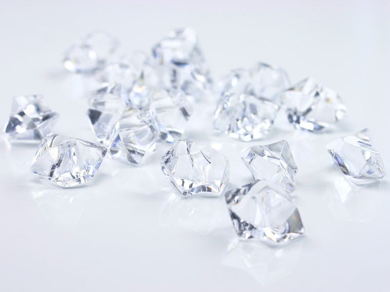 PartyDeco, kryształowy lód, bezbarwny, 25-21 mm, 50 szt.