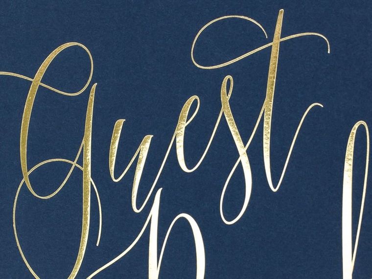 PartyDeco, księga gości weselnych guest book, 20-24,5 cm, granatowa, 22 kartki