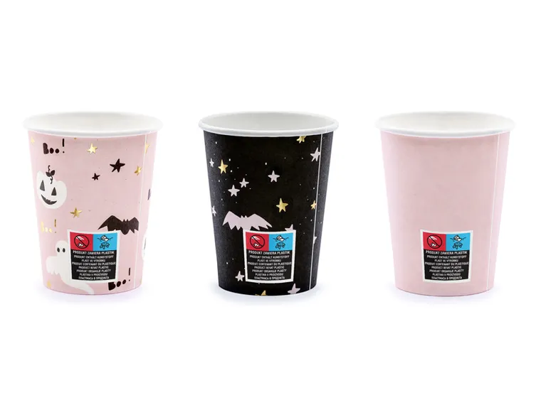 PartyDeco, kubeczki Boo! mix, 220 ml, 6 szt.
