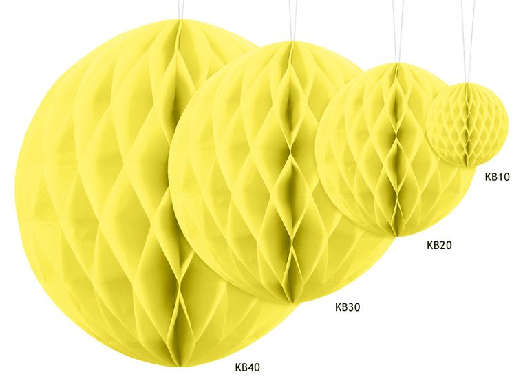 PartyDeco, kula bibułowa, dekoracja wisząca na imprezę, słomkowy, 40 cm