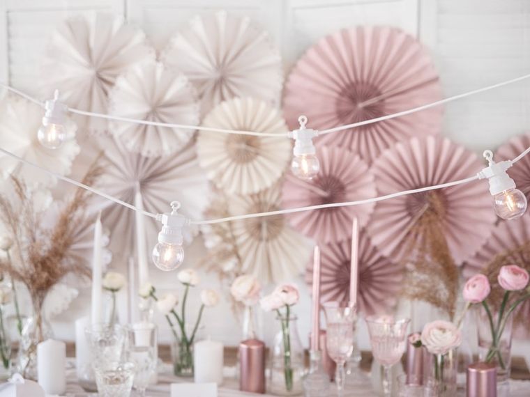 PartyDeco, lampki dekoracyjne led, biały, 5m