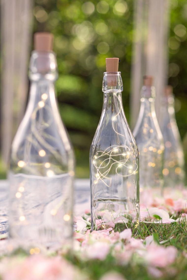 PartyDeco, lampki LED z korkiem do butelki, ciepły biały, 197 cm, 1 szt.