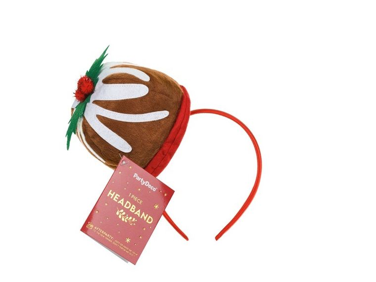 PartyDeco, opaska na głowę, babeczka świąteczna z jemiołą, 19-19 cm