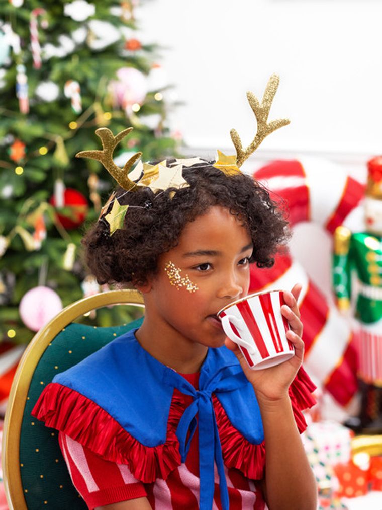 PartyDeco, opaska Renifer, złoty, 34.5-22 cm, 1 szt.