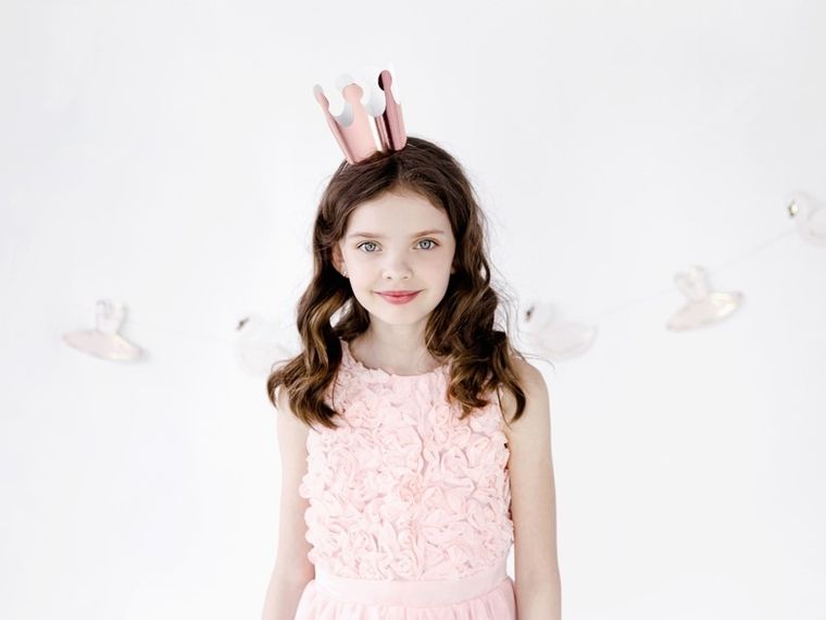 PartyDeco, ozdobna korona króla imprezy, różowe złoto, 6 szt.