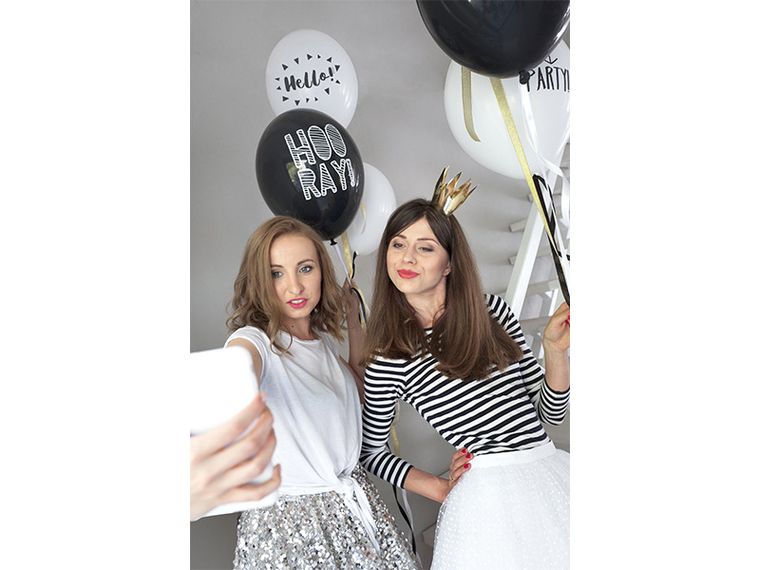 PartyDeco, ozdobna korona królowej imprezy, złota, 5,5 cm, 3 szt.