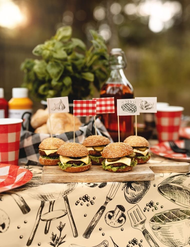 PartyDeco, ozdobne pikery na grilla, 15 cm, 12 szt.