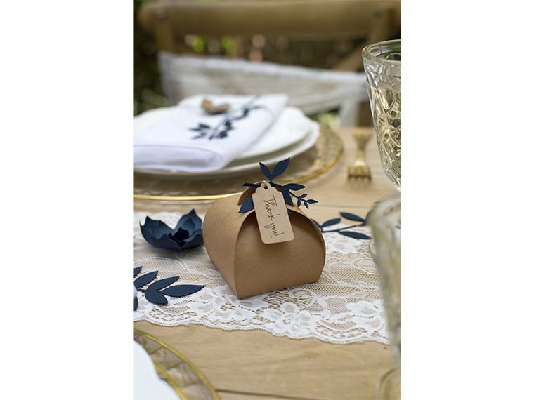 PartyDeco, ozdobne pudełeczka, z zawieszkami, 6-6-5,5 cm, 10 szt.