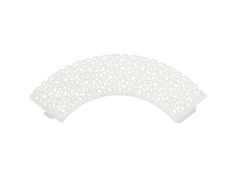 PartyDeco, papilotki na muffinki, biały, 10 szt.