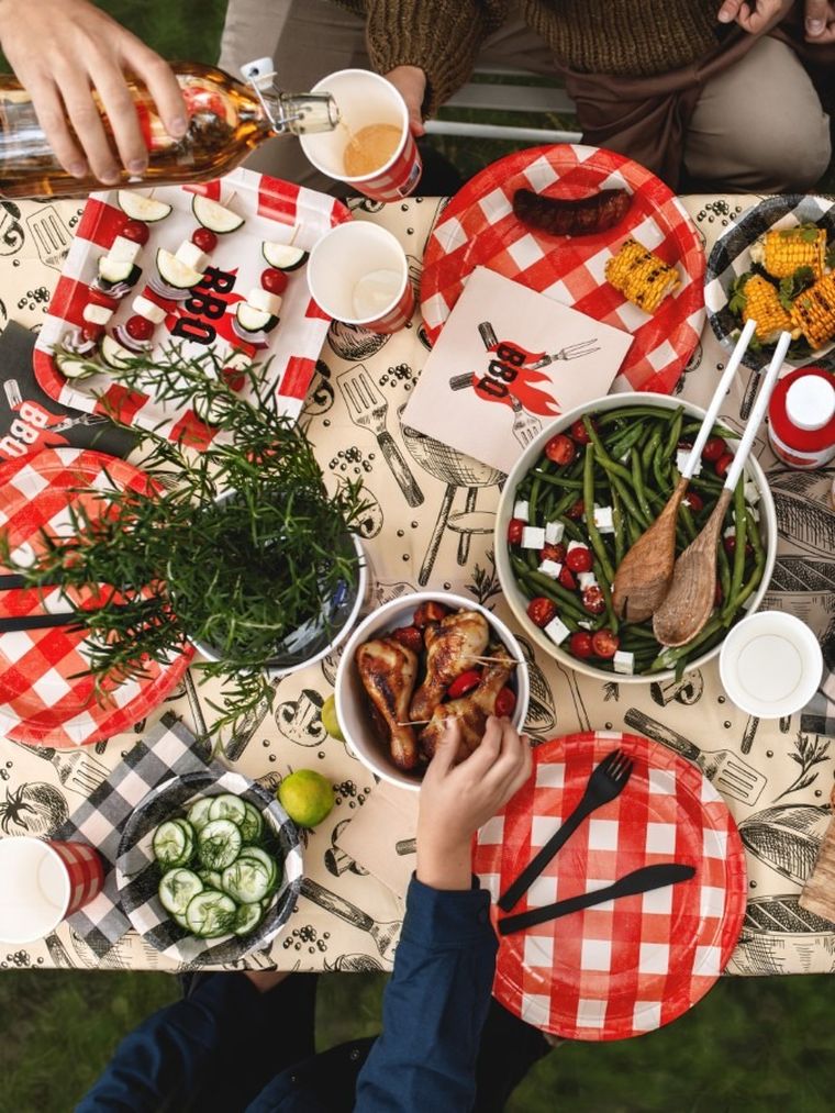 PartyDeco, patyczki drewniane do szaszłyków, 25 cm, 200 szt.