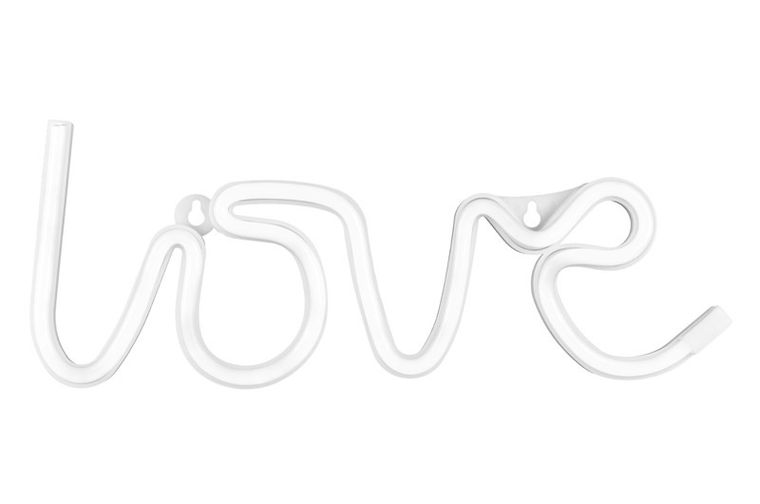 PartyDeco, podświetlany napis Love, biały, 34,5-13 cm