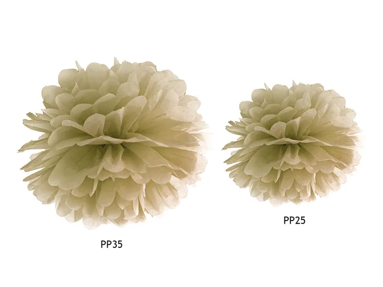 PartyDeco, pompon bibułowy, classic, złoty, 25 cm