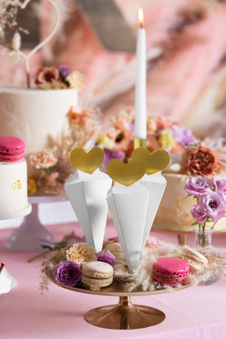 PartyDeco, pudełeczka Serca, mix, 5.5-18-5.5 cm, 6 szt.