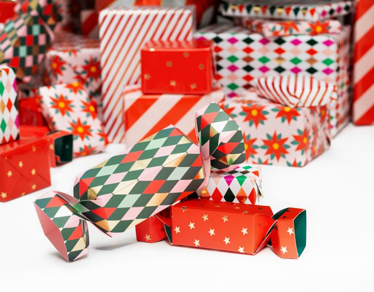 PartyDeco, pudełka na prezenty, Cukierki, 7-9-37-47-7-9cm, 2 szt.