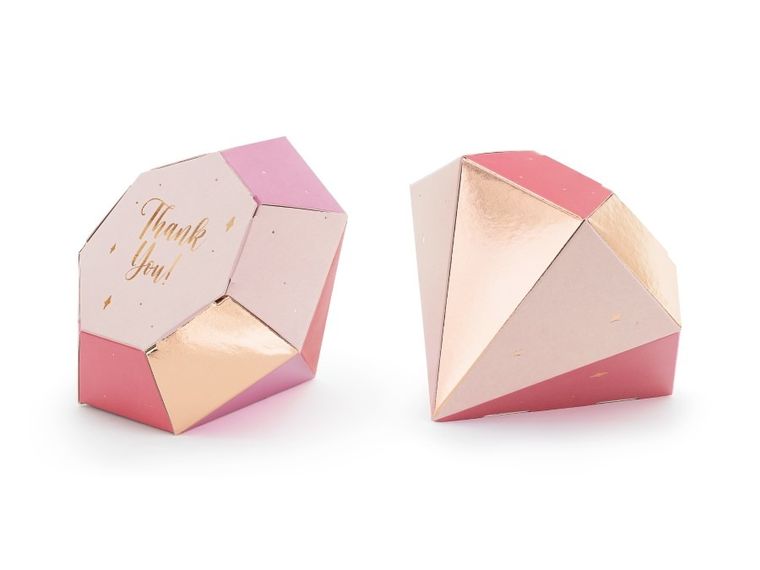 PartyDeco, pudełko, diament, 6 szt.