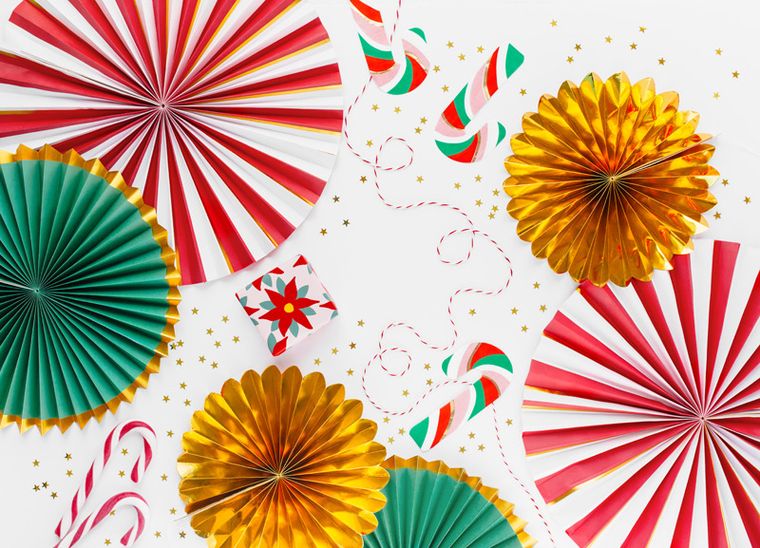 PartyDeco, rozety dekoracyjne, mix, 26-43 cm, 3 szt.