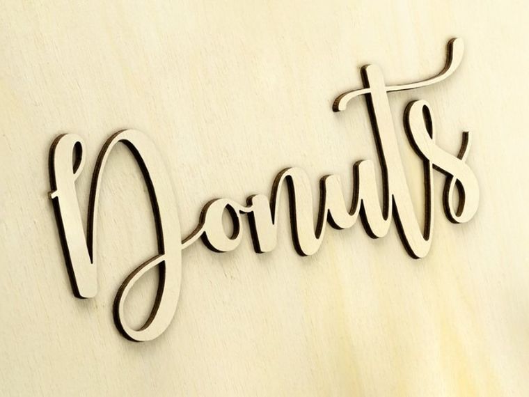 PartyDeco, ściana na donuty na candy bar, naturalne drewno, 45-55 cm